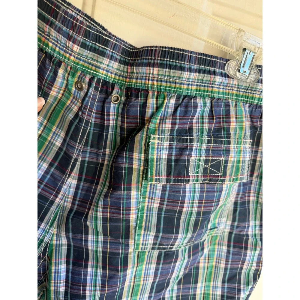 Vintage Men's Polo Ralph Lauren XL‎ Classic Plaid Multi-Color Print Swim Trunks